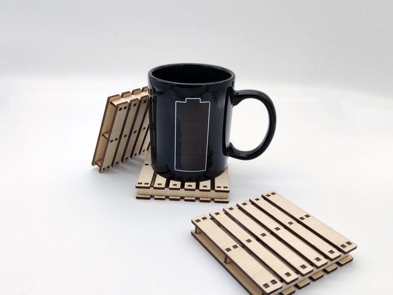 Download Laser cut files pallet coasters glowforge file SVG DXF | Etsy