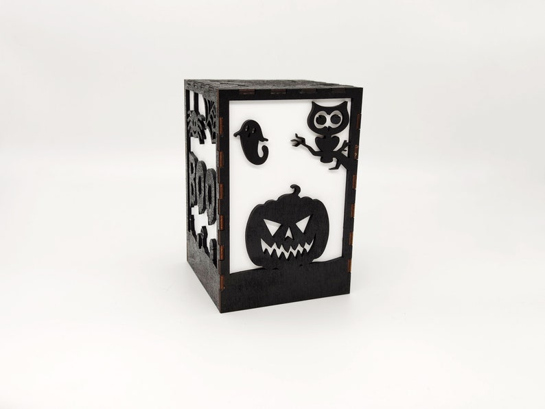 Halloween lantern box. Laser cut files SVG DXF vector plans Etsy