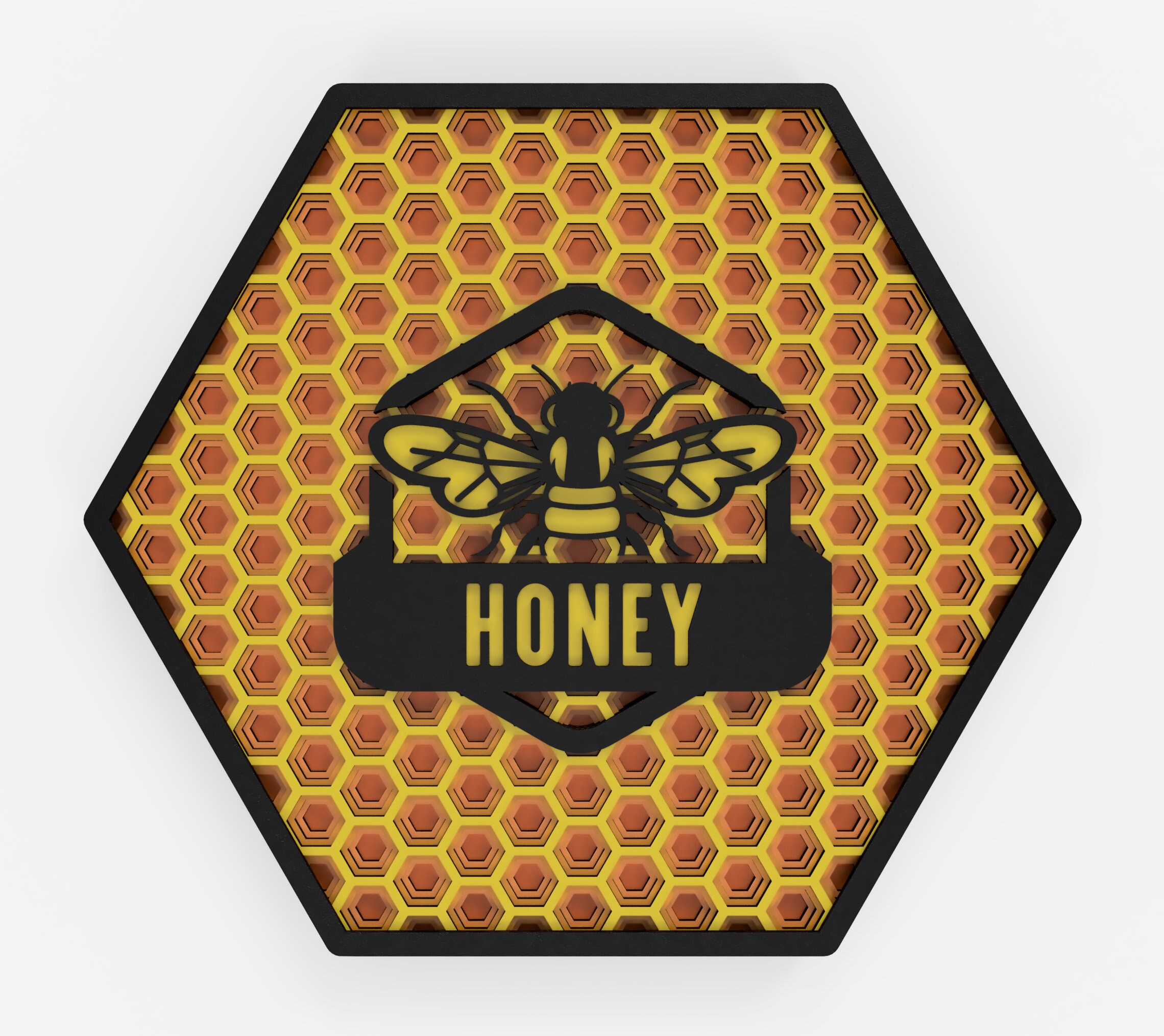 Panel Honey Bee. Laser Cut Files SVG DXF Vector Plans Laser Etsy