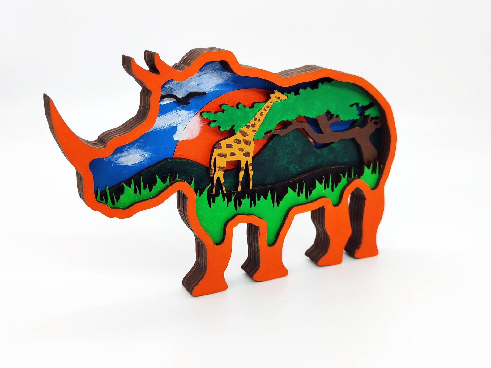 Laser File Rhinoceros Rhino. Laser Cut Files SVG DXF Vector Etsy