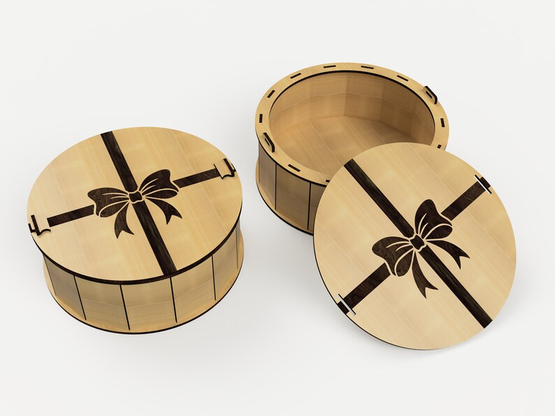 Download Laser cut gift box. Laser cut files SVG DXF vector pattern ...