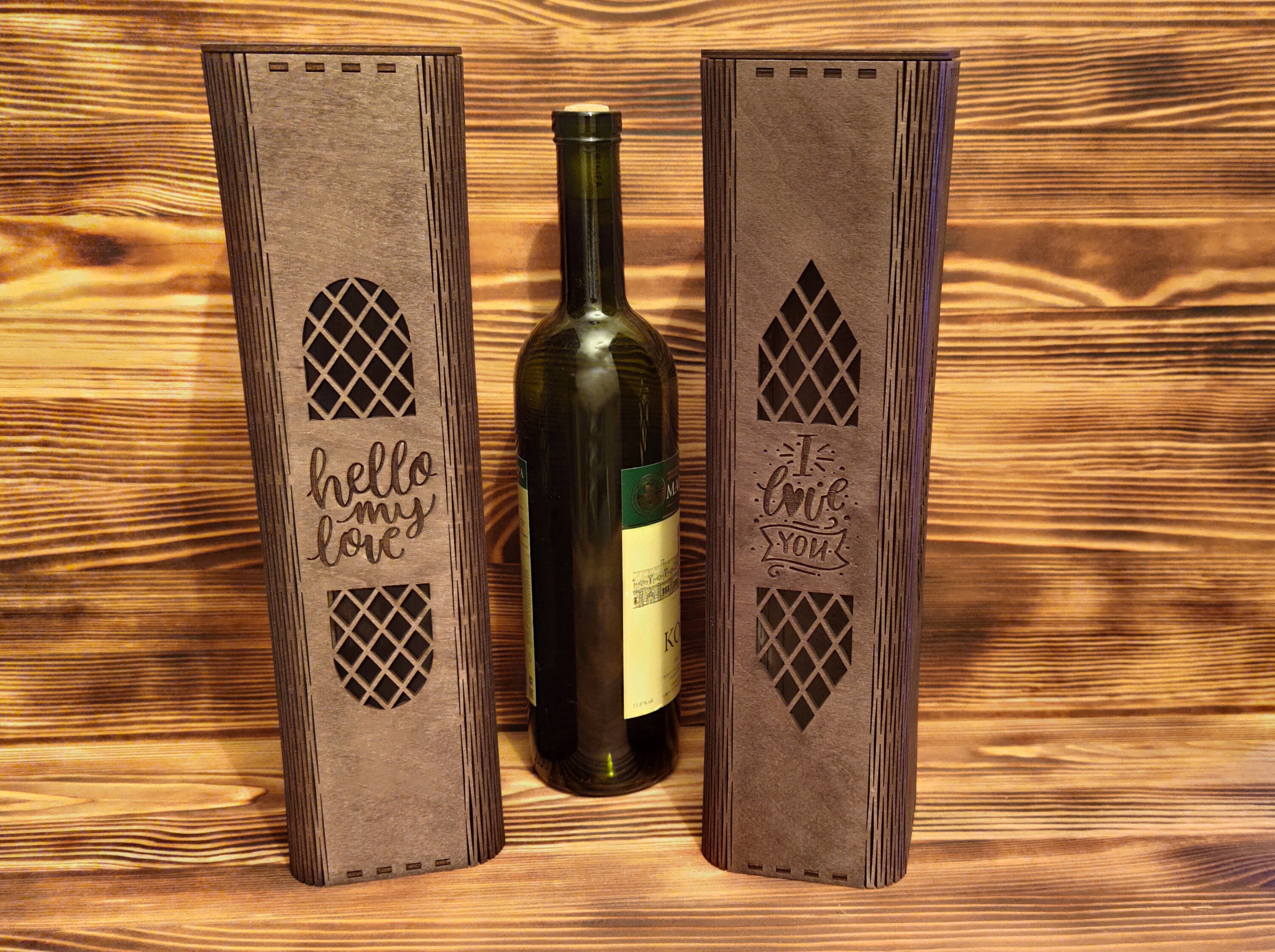 Wine box. Laser cut files SVG DXF CDR vector plans laser Etsy