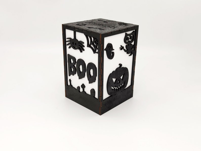Halloween lantern box. Laser cut files SVG DXF vector plans Etsy
