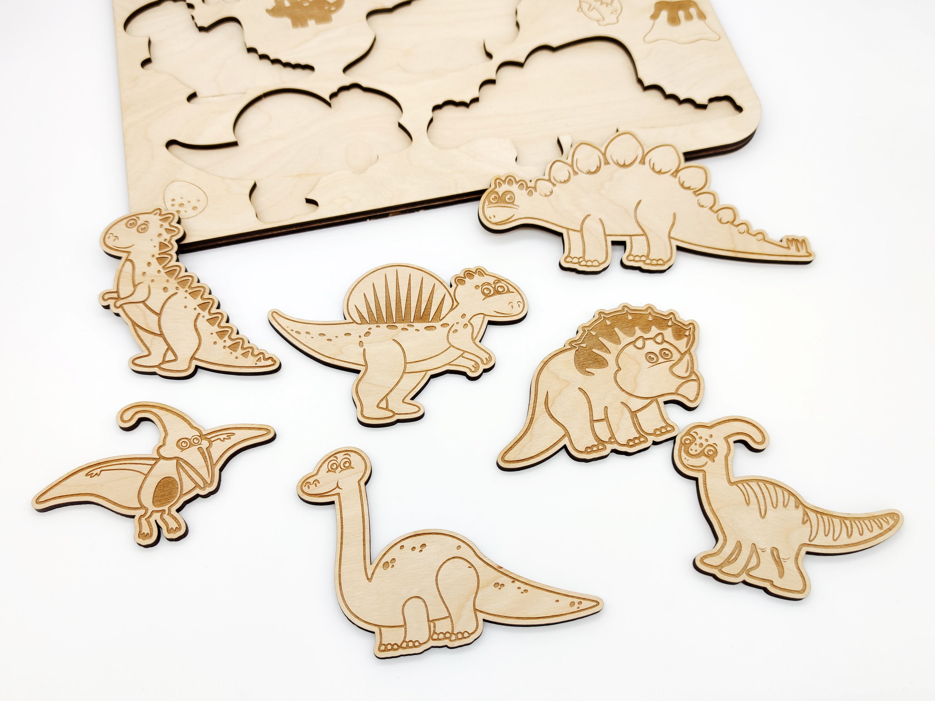 Puzzle Dinosaur. Laser cut file SVG DXF vector plans Etsy
