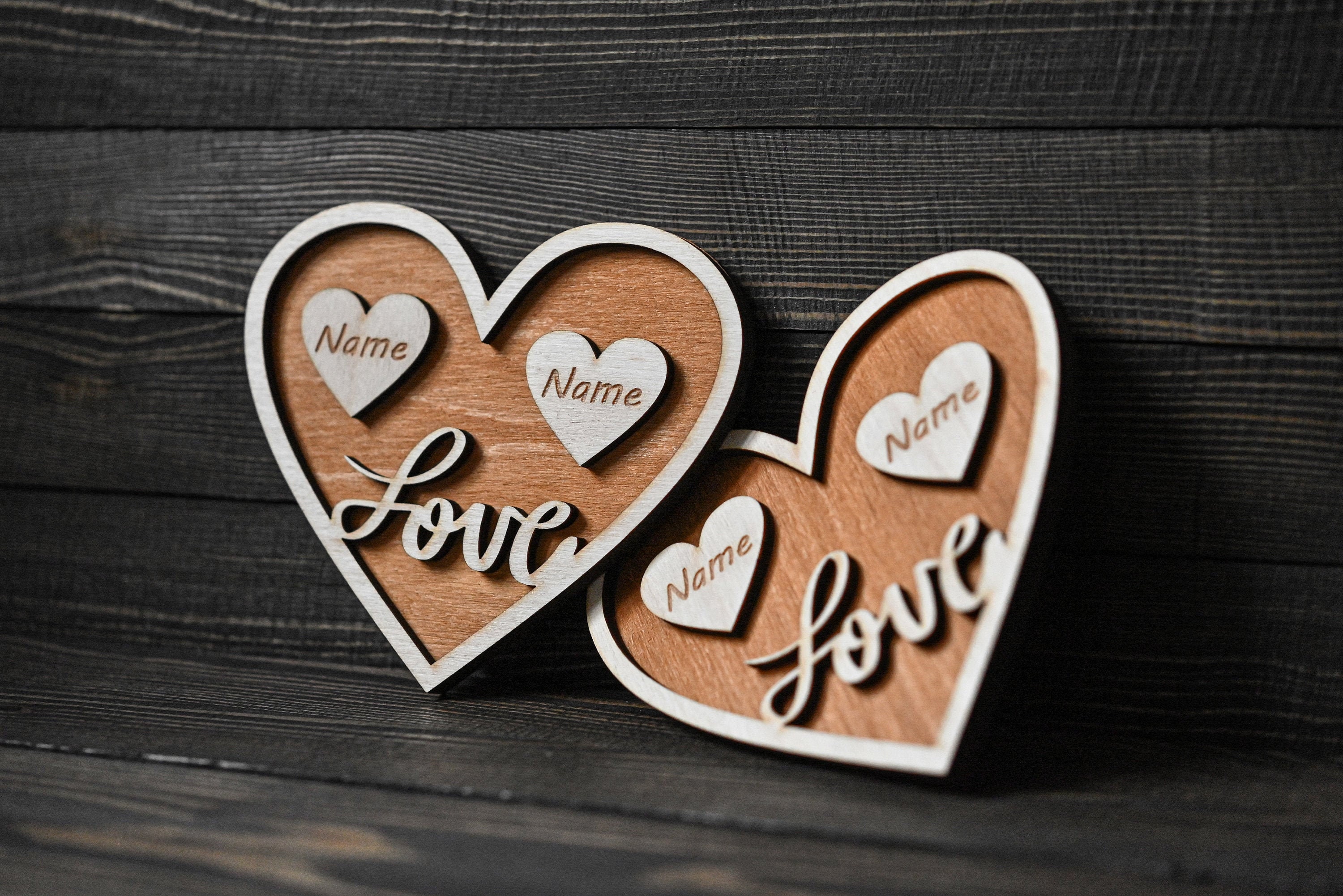 Heart Valentines Day. Laser cut files SVG DXF glowforge | Etsy
