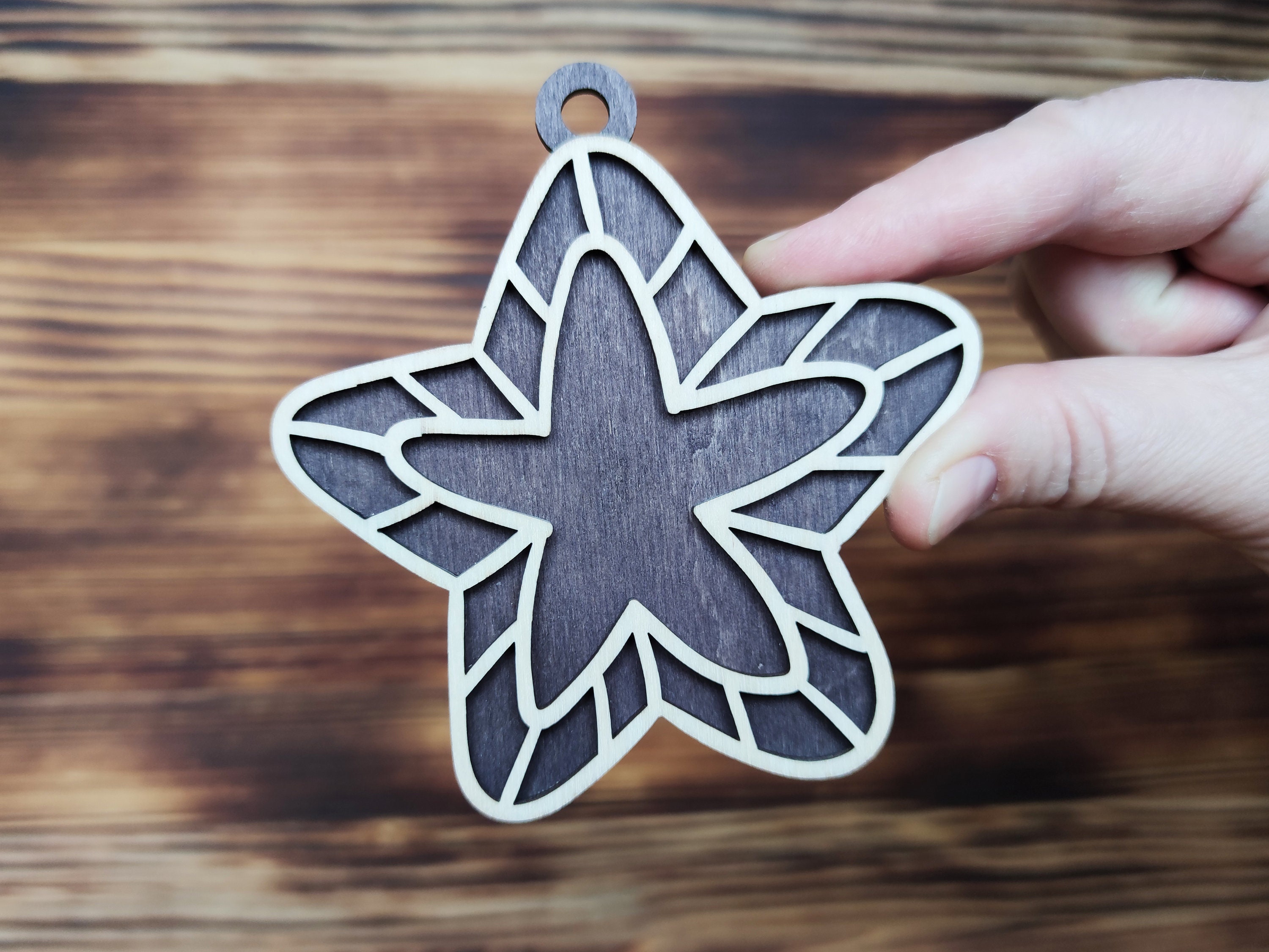 Christmas ornament. Laser cut files SVG DXF vector plans  Etsy