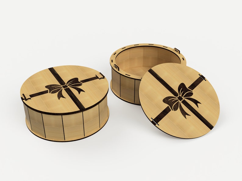 Download Laser cut gift box. Laser cut files SVG DXF vector pattern ...