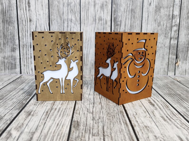 Christmas Lantern Box. Laser cut files SVG DXF Etsy