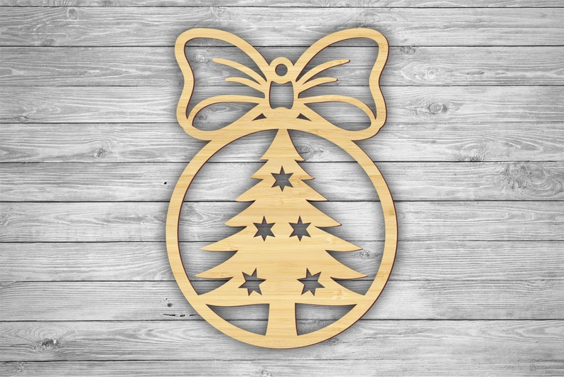 Download Christmas ornament. Laser cut files SVG DXF vector plans ...