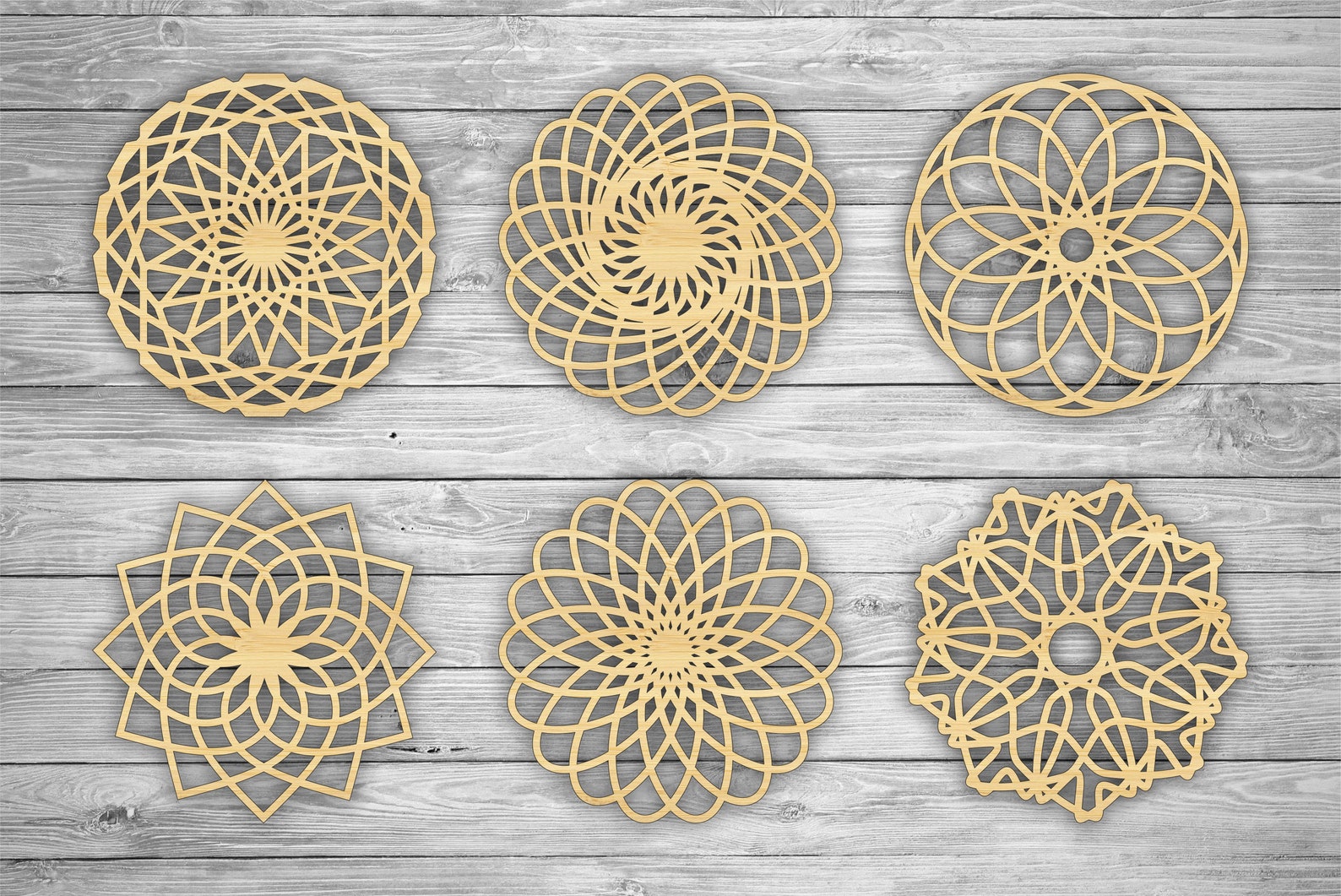 12 Coasters Laser cut files SVG DXF vector plans glowforge | Etsy