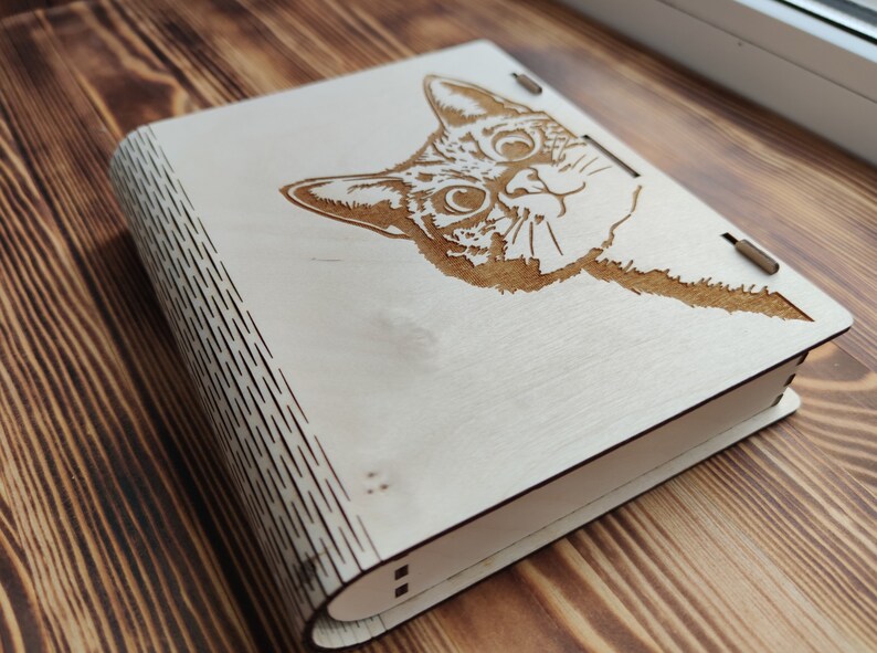 Laser cut Book box. Laser cut files SVG DXF CDR vector Etsy