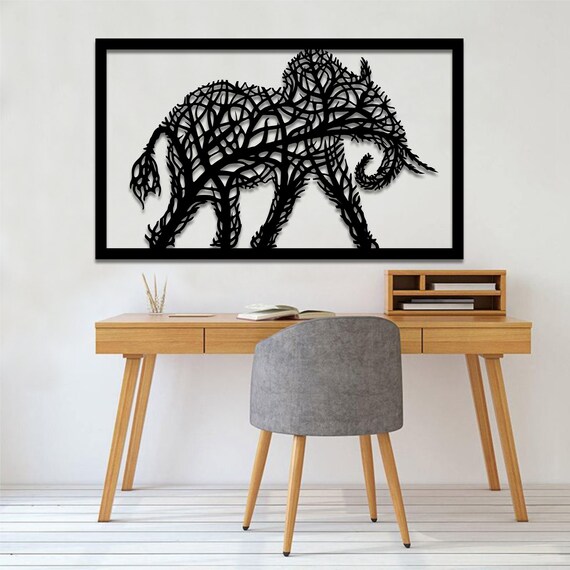 Download Panel Elephant Laser Cut Files Svg Dxf Vector Plans Laser Etsy