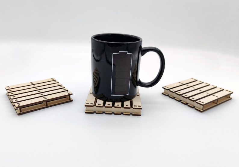 Download Laser cut files pallet coasters glowforge file SVG DXF | Etsy