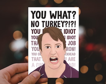 Peep Show Christmas Card | Funny Christmas Card, No Turkey, Mark Corrigan, Peep Show Card | Bonne Nouvelle