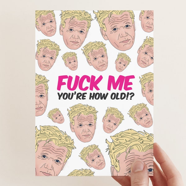 Gordon Ramsay Birthday Card | Celebrity Card, Gordon Ramsey, Rude Card, Birthday Card For a Chef, Offensive Birthday Card | Bonne Nouvelle