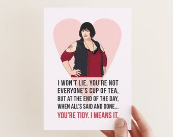 Nessa Love Card | Gavin and Stacey Card, Celebrity Card, Tidy, Crackin, Anniversary Valentine's Love Card, Illustrated Card | Bonne Nouvelle
