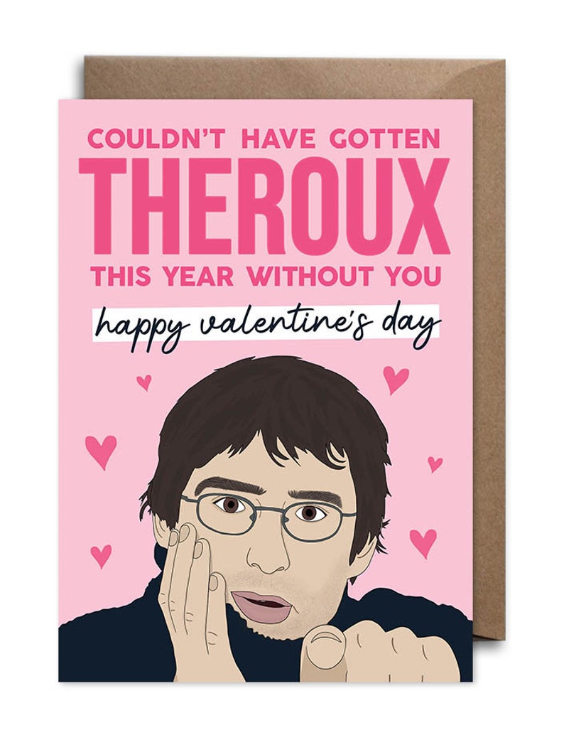 Louis Theroux Valentine's Day Card Funny Valentine Card, Louis Theroux Card, Valentine's Day, Illustrated Card Bonne Nouvelle image 6