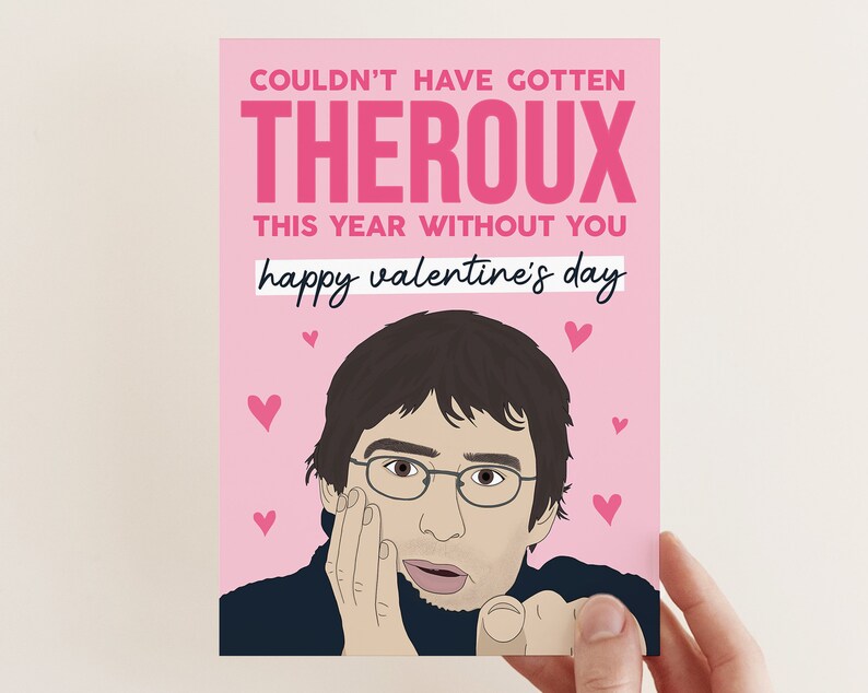 Louis Theroux Valentine's Day Card Funny Valentine Card, Louis Theroux Card, Valentine's Day, Illustrated Card Bonne Nouvelle image 1