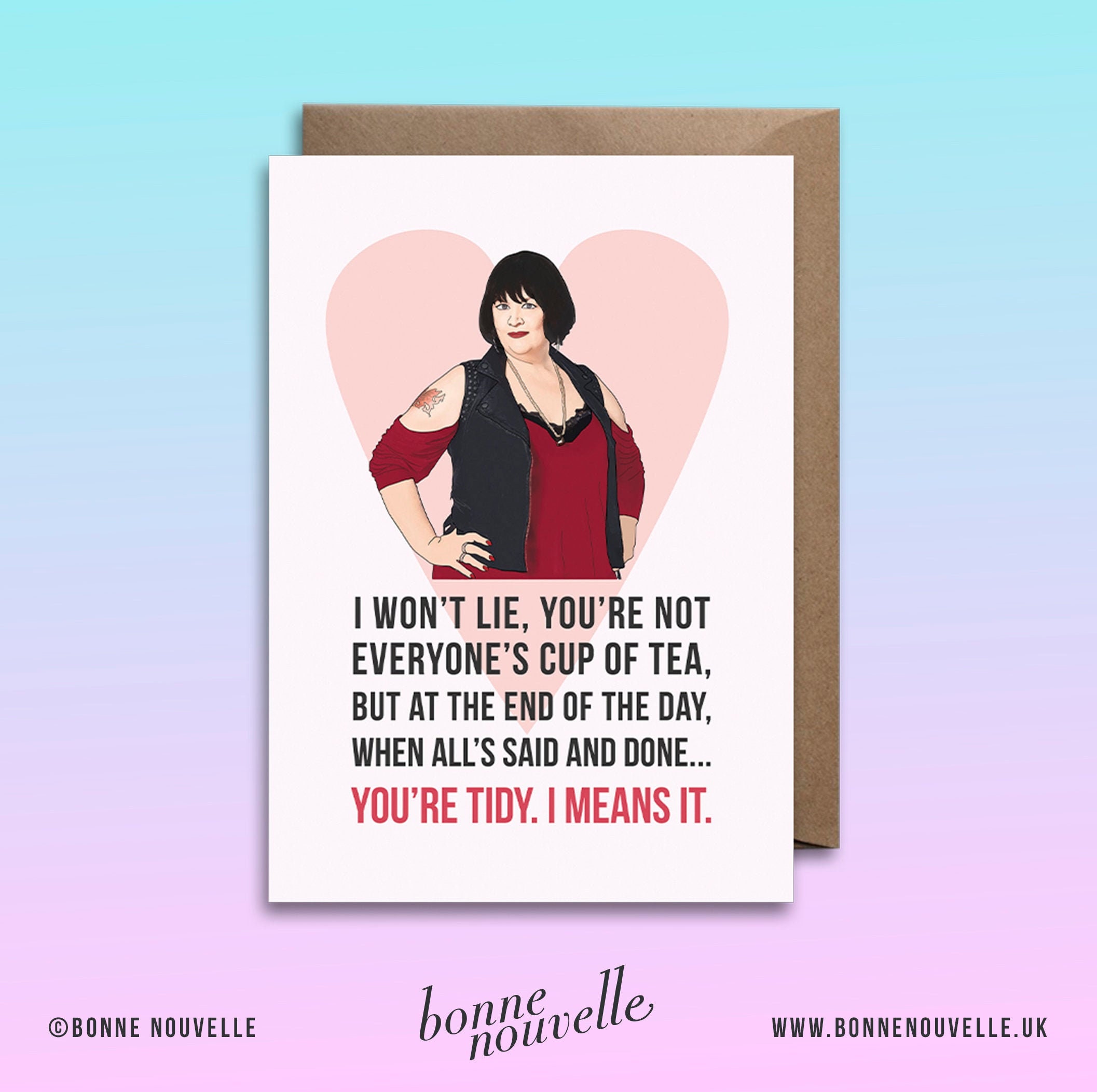 Nessa Love Card Gavin and Stacey Card Celebrity Card Tidy Etsy