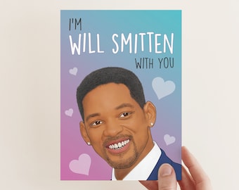 Will Smith Greeting Card | Celebrity Card, Love Anniversary Valentine's Day Card, Fresh Prince, Will Smith | Bonne Nouvelle
