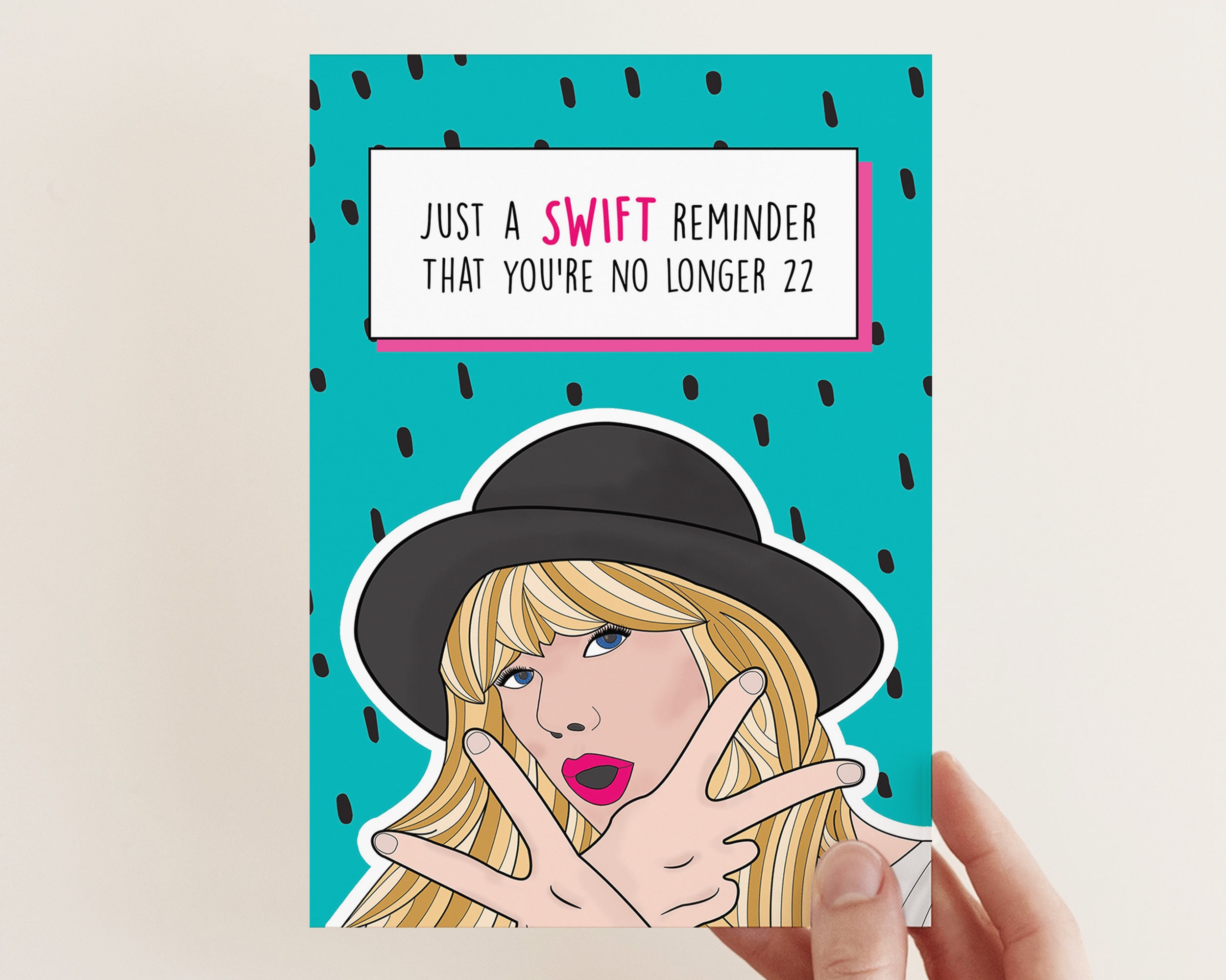 Taylor Swift Birthday Card Celebrity Card Feeling 22 Card Etsy Ireland