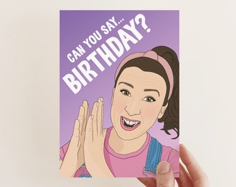Ms Rachel Birthday Card | Miss Rachel Card for Toddler Birthday Card for Baby's 1st Birthday 1 Year Old Card 2nd Bday Card for 3 year old