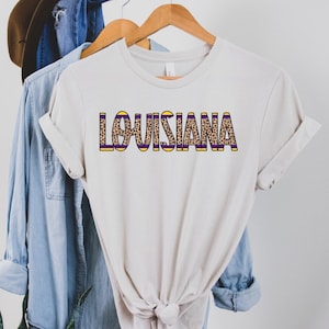 HTV transfer - DIY Transfer - Louisiana - cheetah print - Louisiana transfer