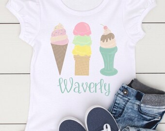 HTV transfer - DIY Transfer - Ice cream transfer - Kids ice cream trio - summer transfer