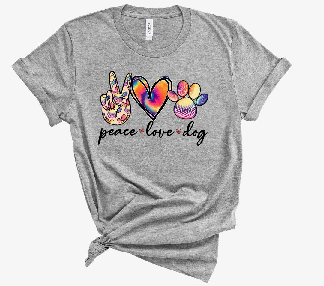 Peace Love and Dog Transfer Patterned Vinyl HTV Vinyl - Etsy