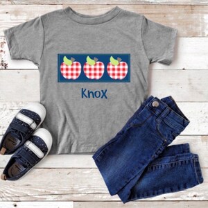 HTV transfer - DIY Transfer - apple trio - kids - personalized - back to school