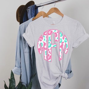 HTV transfer - DIY Transfer - cheetah - leopard - colorful - monogram - personalized
