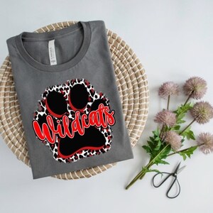 HTV transfer - DIY Transfer - wildcats - mascot - red - sports - school - game day - paw print