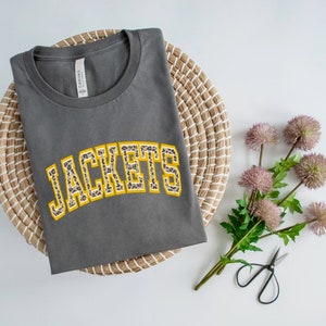 HTV transfer - DIY Transfer - Jackets - Yellow and leopard print - Sports - Mascot - Football - Basketball