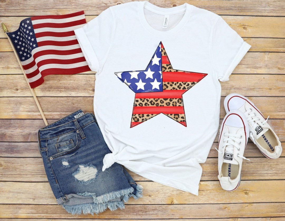 HTV Transfer - DIY Transfer - Star - Flag - America - Red White Blue - Etsy