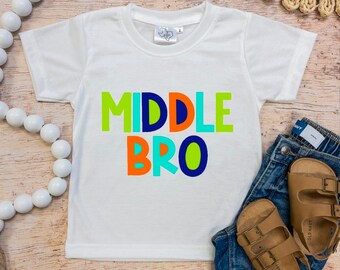 HTV transfer - DIY Transfer- middle bro- boy- bright colors