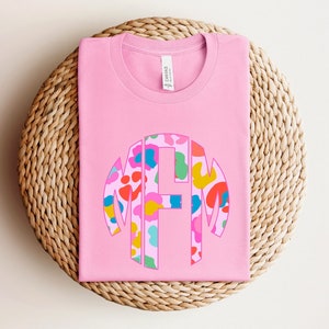 HTV transfer - DIY Transfer - bright colors - cheetah print - monogram - personalized monogram