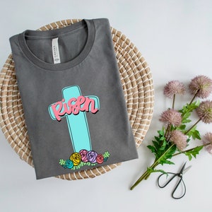 HTV transfer - DIY Transfer - cross - risen - resurrection - easter - christian - church