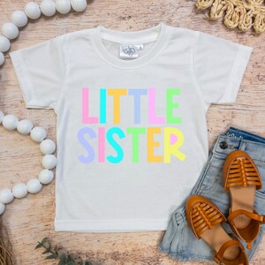 HTV transfer - DIY Transfer- little sister- girl- pastel colors