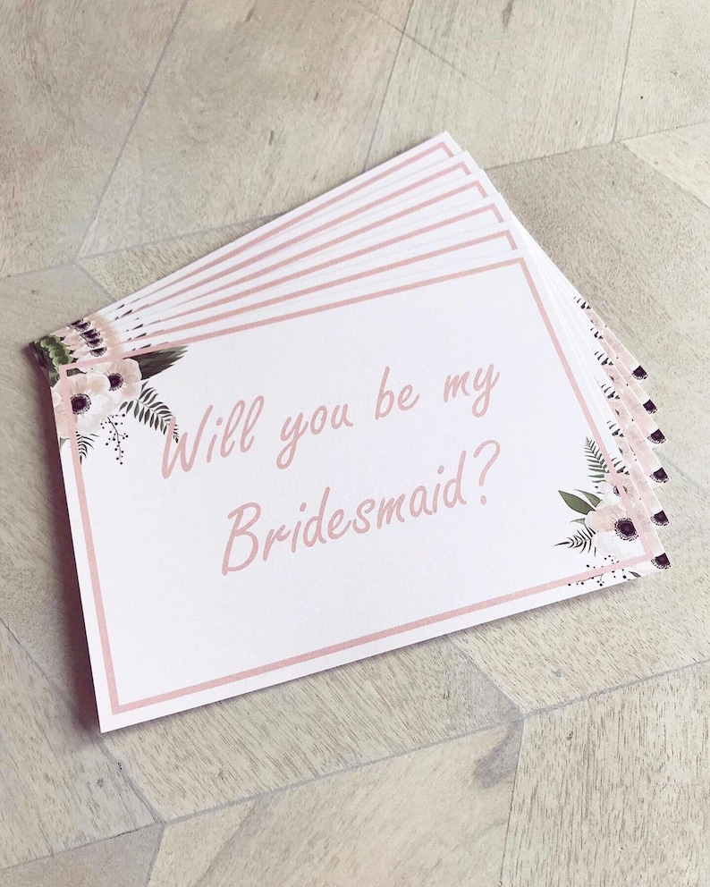 Be my Bridesmaid A5 Postcard Qty: 3