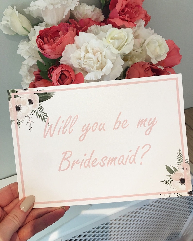 Be my Bridesmaid A5 Postcard Qty: 3
