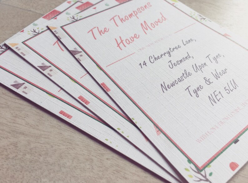 New Address Postcards Etsy