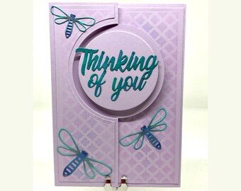 Thinking of You Handmade Greeting Card | Long Distance Card | Greeting Card Handmade | Quarantine Card | Just Because Card | Card for Her