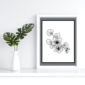 Flower Print Wall Art - Floral Decor Poster