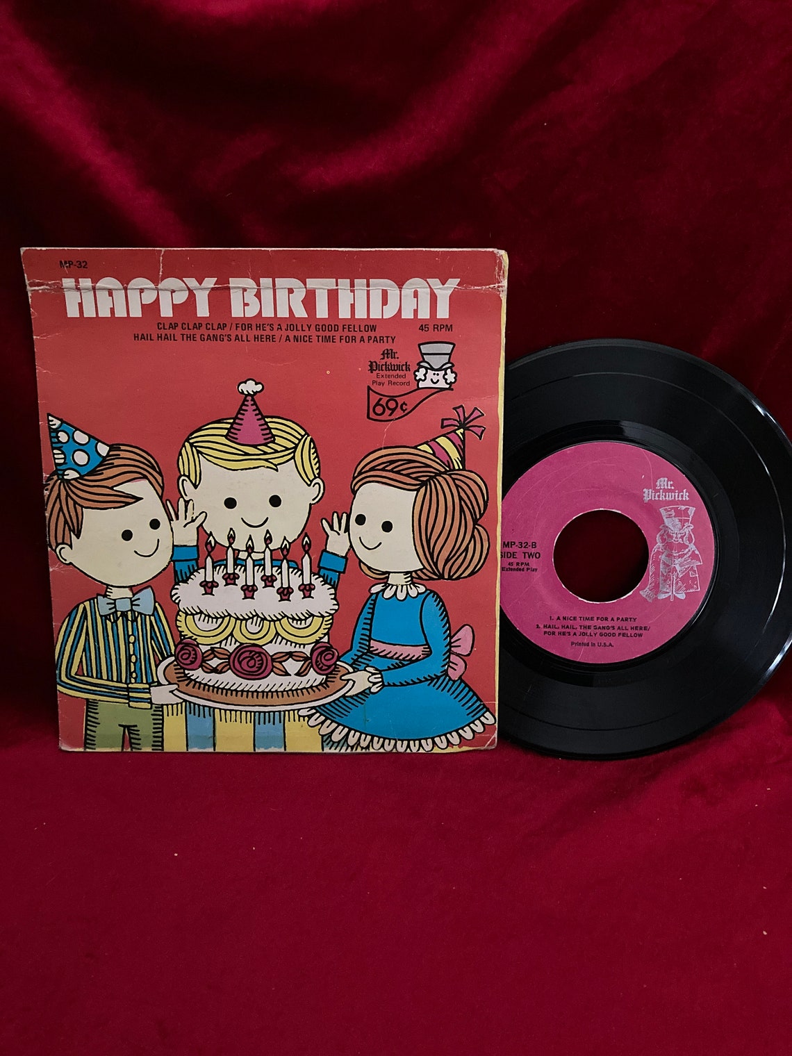 Set of 3 Vintage Childrens Records 1960s Etsy