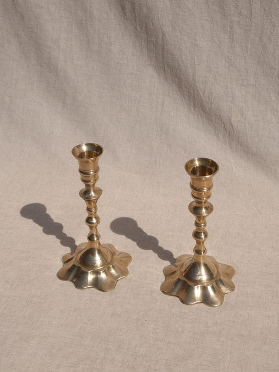 Pair of Early 19th Century Vintage Taper Candle Holders