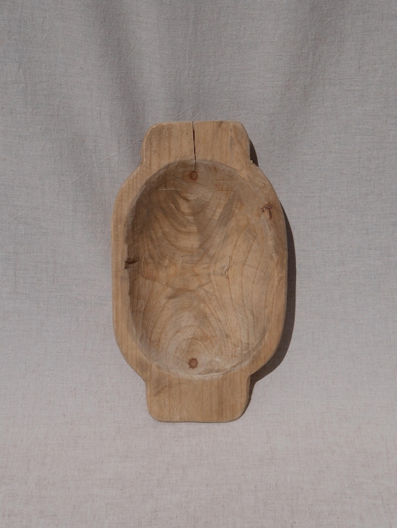 Wooden Trough Handcrafted Mini Dough Bowl