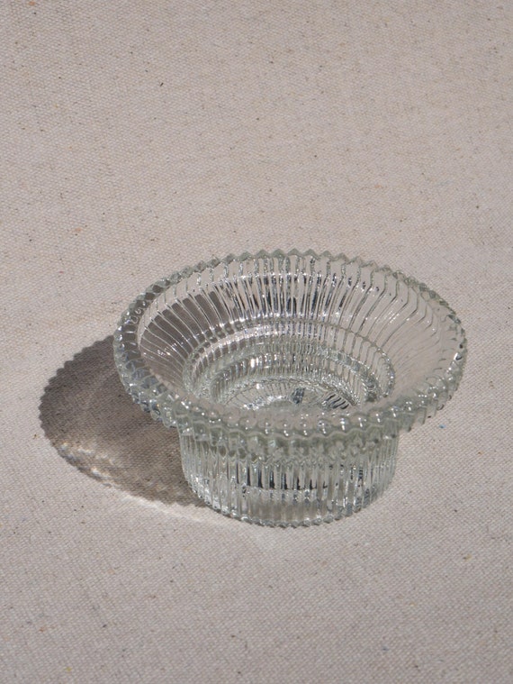 Timo Sarpaneva Candle Holders Rosenthal Crystal Glass Vintage Tea Light Candleholder  || Glass Tea Light Tableware ||