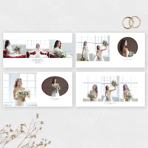12x12 Wedding Photo Album Template for Photographer, Collage Photo, 15 Spreads (30 Pages) Wedding Photobook Templates, INSTANT DOWNLOAD!
