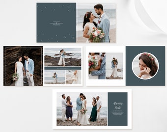 12x12 Simple Wedding Photo Album, Wedding Album Template, Wedding Photobook Photoshop Template, Wedding Album,  Album Template
