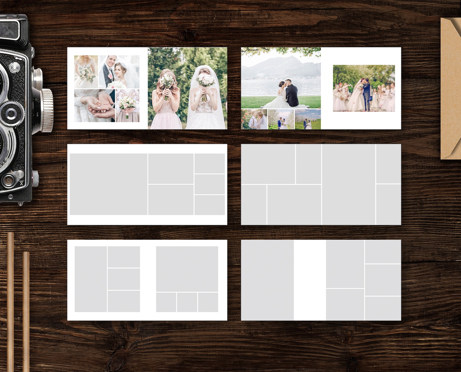 Photo Collage Template Wedding album template Photography